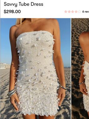 Show Me Your MuMu White Strapless Savvy Tube Dress. NWOT